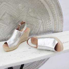 Lynn sleehak espadrille in metallic 'Silver'