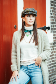 Newsboy cap in 'Green boucle'