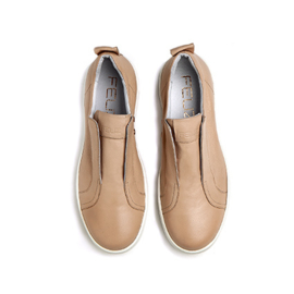 Valene sneaker in 'Nude' leer