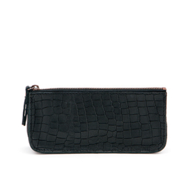 Pencil case in 'Black Croco'