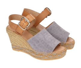 Celia Croco espadrille in 'Grigio'