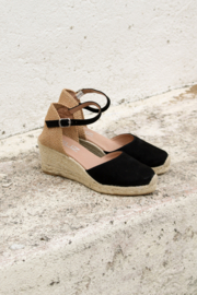 Lennie espadrille in 'Black' Suede