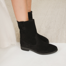 Zohra bohemian mid laarzen  'Black' nubuck 