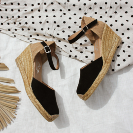 Lennie espadrille in 'Black' Suede