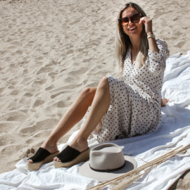 Sarah Crochet platform espadrilles in 'Black'