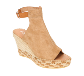 Lara Croco espadrille in 'Tobacco'