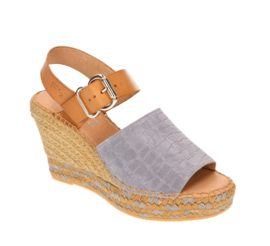 Celia Croco espadrille in 'Grigio'