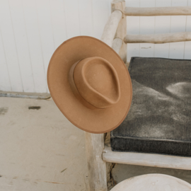 Rancher Fedora hoed  in 'New Beige'