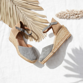 Lennie espadrille in 'Steel' Suede