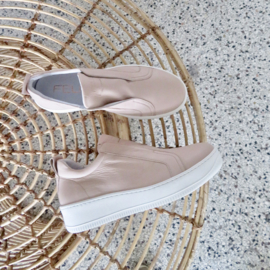 Valene sneaker in 'Nude' leer