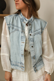 Demy gilet in 'Washed Denim'