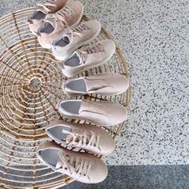 Valene sneaker in 'Nude' leer