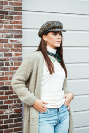 Newsboy cap in 'Green boucle'