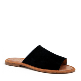 Romy slide in 'Black' suede