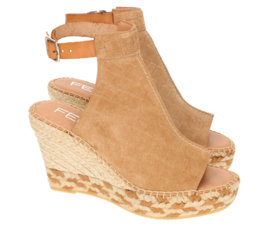 Lara Croco espadrille in 'Tobacco'