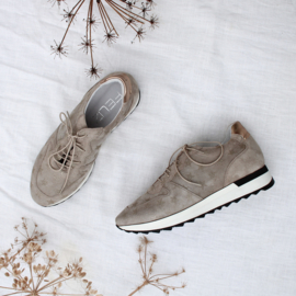 Sadie Stars jogger in 'Pietra' suede