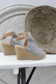 Lara Croco espadrille in 'Grigio'