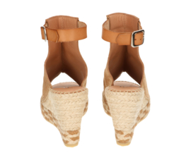 Lara Croco espadrille in 'Tobacco'