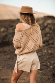 Zira knitted sweater in 'Dark Sand'