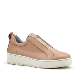 Valene sneaker in 'Nude' leer