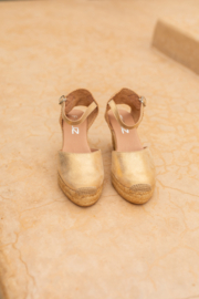 Kenza Metal espadrilles in 'Gold'