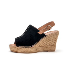 Lynn wedge espadrille in 'Black'