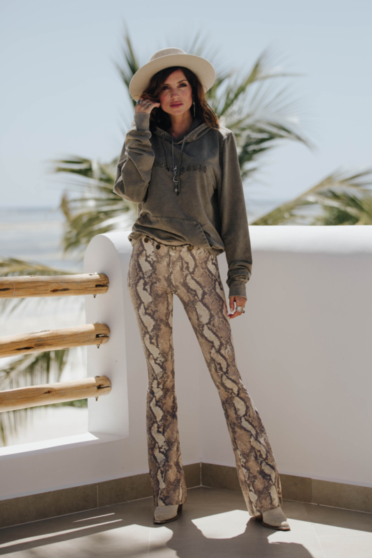 Serpent Flared pants in 'Faded Snake'
