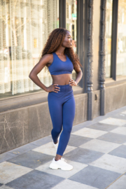WE ARE FIT SEAMLESS LUX RIB TIGHT BLUE