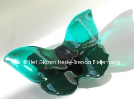 Groene vlinder van glas