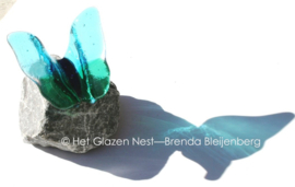 Rustige zeegroen glazen vlinder