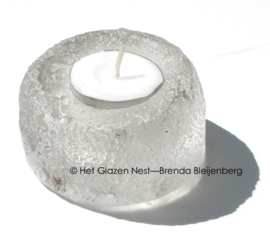 Waxinelichtje in rond casting glas