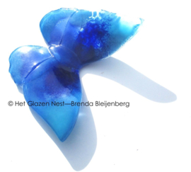 Blauwe vlinder als grafkunst