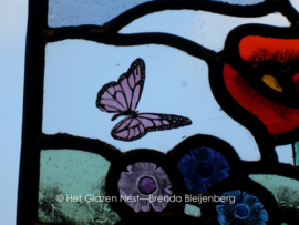Glas in lood raam “tuin bloemen“
