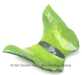 Grasgroene vlinder van glaskunst