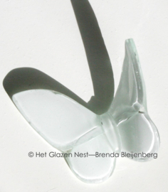 Witte urn vlinder van glas
