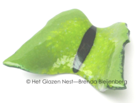 Grasgroene vlinder van glaskunst