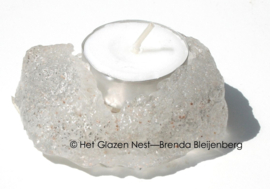 waxine lichtje in casting glas