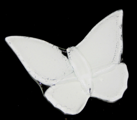 Kleine witte vlinder van glaskunst