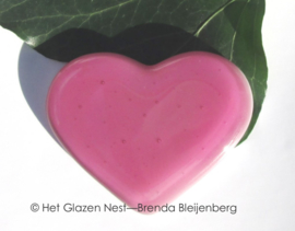 Roze hartje van glas