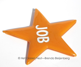 Oranje ster met de naam "Job"