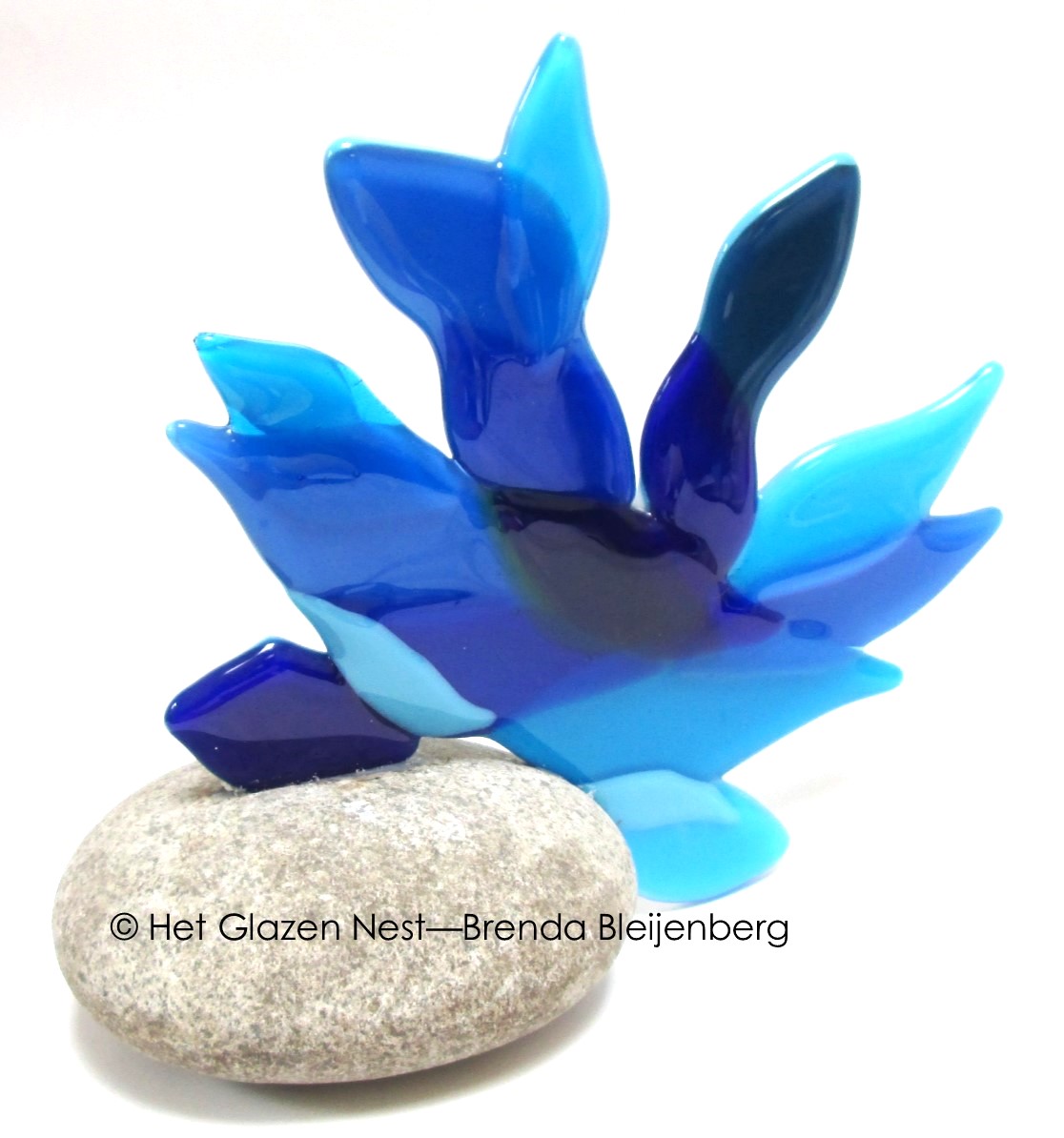 mini urn abstract mensfiguur in blauw