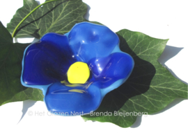 blauw bloemetje met geel hart