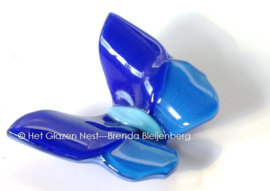 Blauwe vlinder van glas
