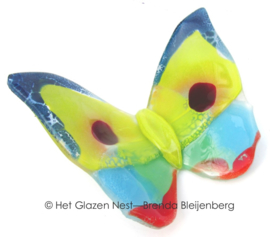 Kleurige glas vlinder