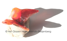 Rode glazen vlinder met spitse vleugels