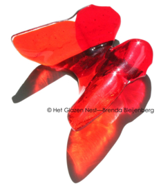 Rode glas vlinder