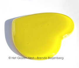 geel hartje van glaskunst