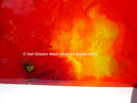 Glas sculptuur “ondergaande zon”