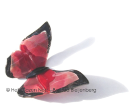 Grote vlinder in roze en rood