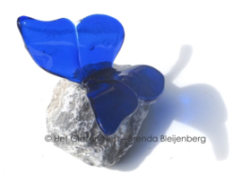 Blauwe vlinder van glaskunst